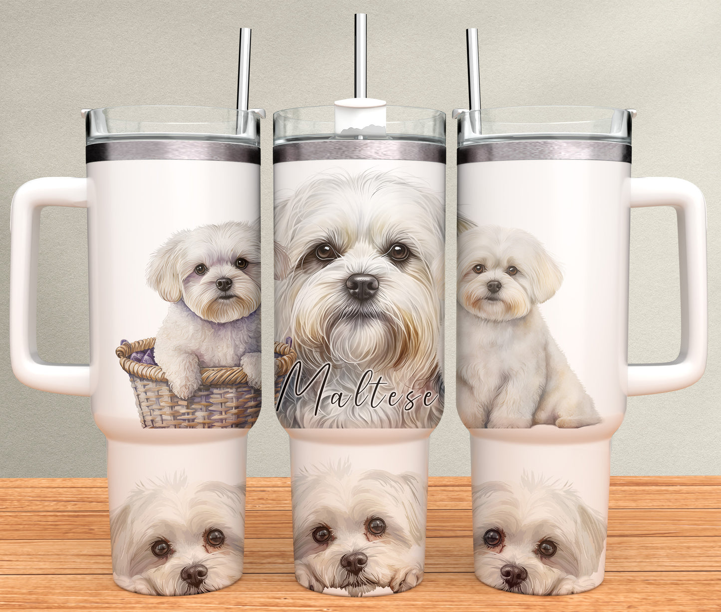 40oz Tumbler - Maltese - Dog