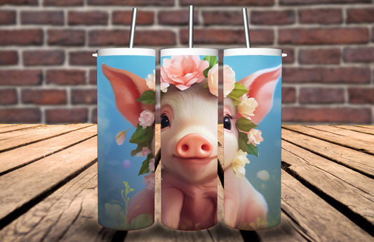 20oz Tumbler Pig