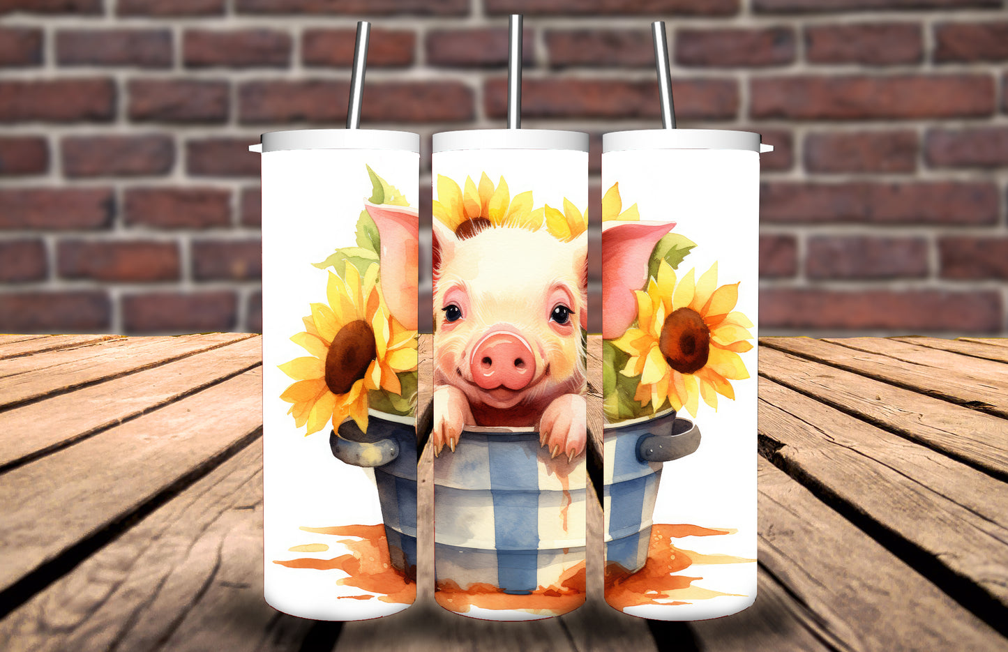 20oz Tumbler Pig