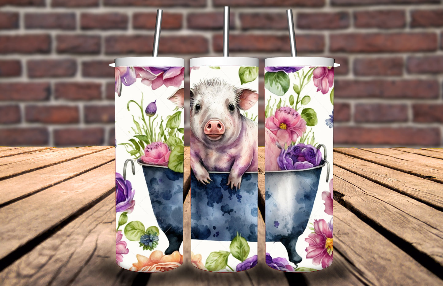 20oz Tumbler Pig