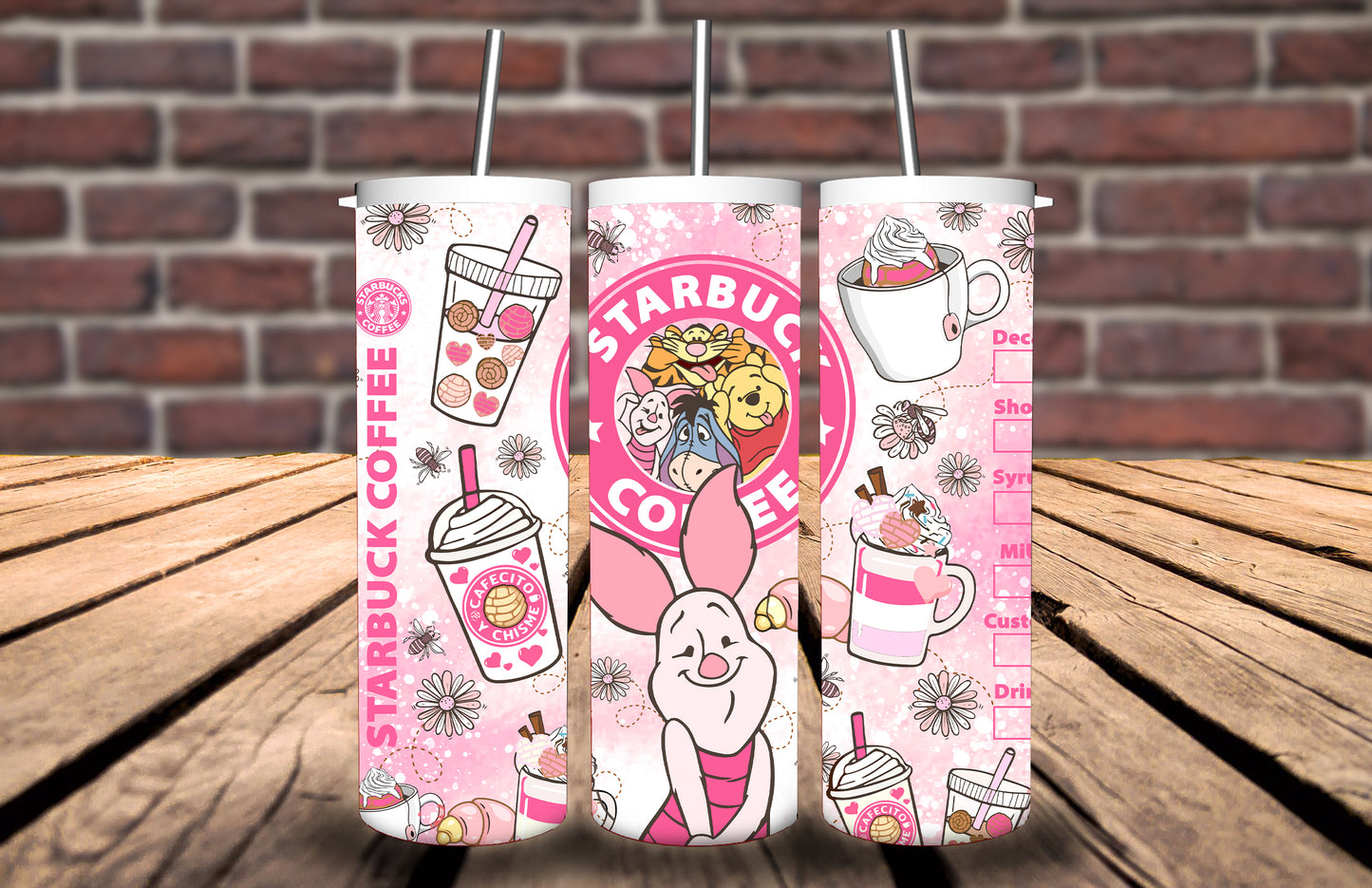 20oz Tumbler - Piglet inspired - Personalise with name