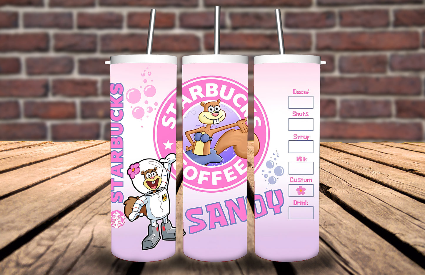 20oz Tumbler - Sandy inspired - Personalise with name