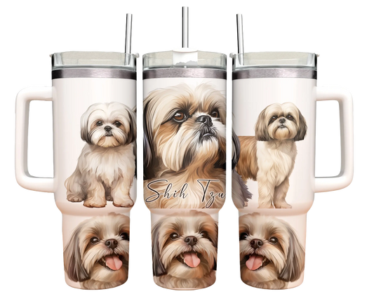 40oz Tumbler - Shih Tzu