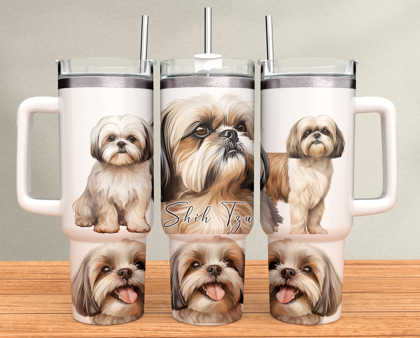 40oz Tumbler - Shih Tzu