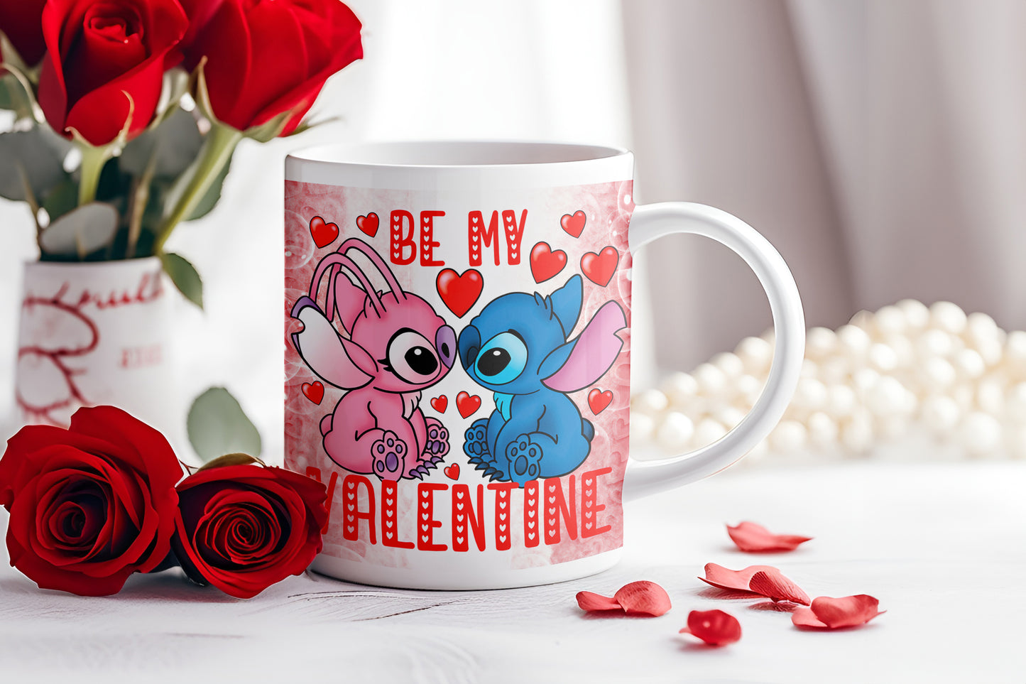 11oz Mug - Lilo & Stitch Valentines day Love