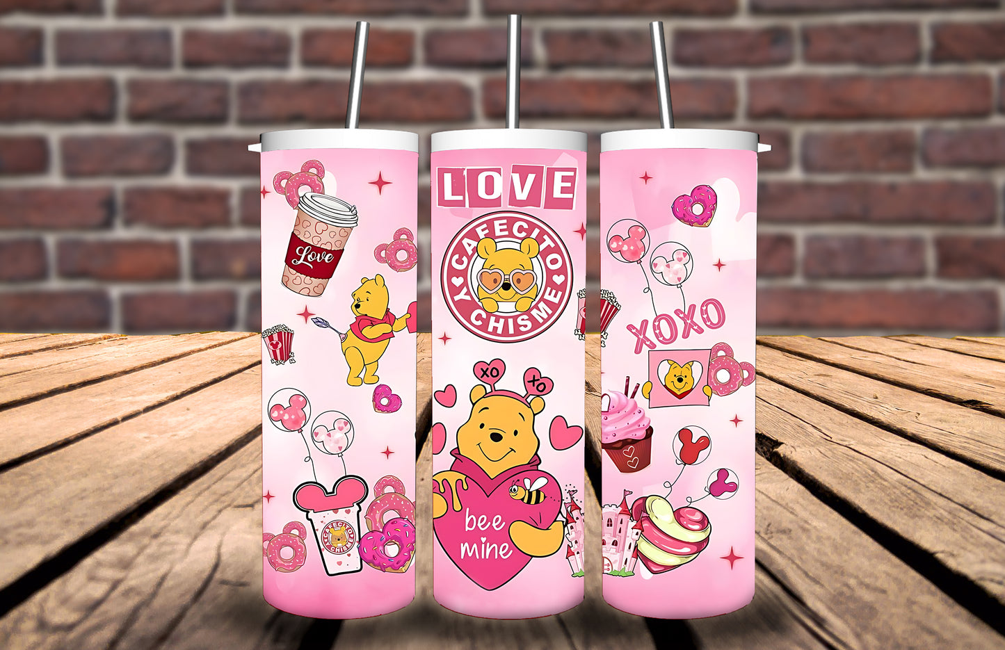 20oz Tumbler - Winnie the Pooh inspired - Personalise with name