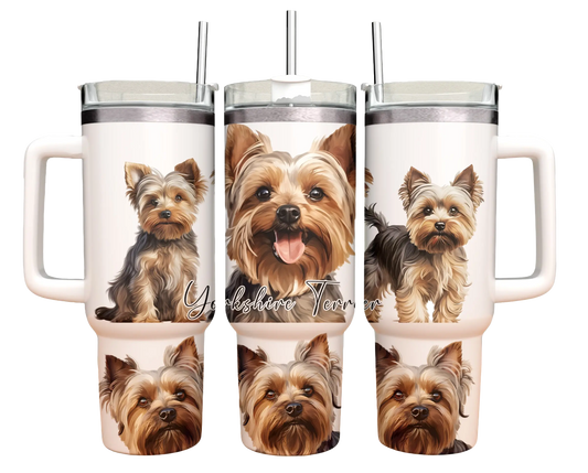 40oz Tumbler - Yorkie - Yorkshire Terrier