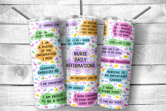 20oz Nurse Affirmations tumbler