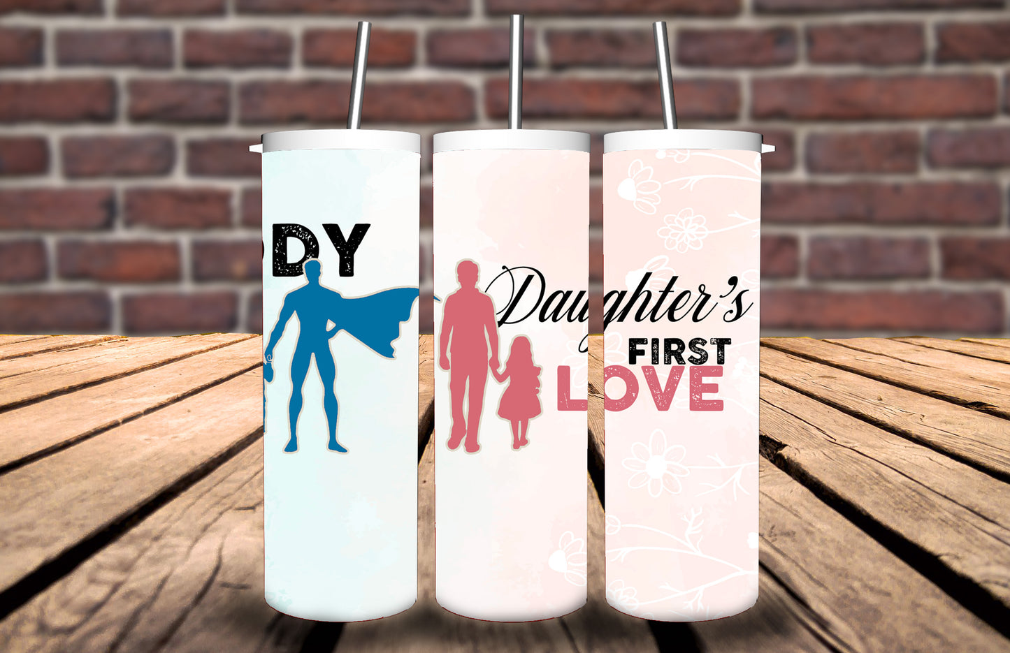 20oz Son's First Hero Daughter First Love Tumbler